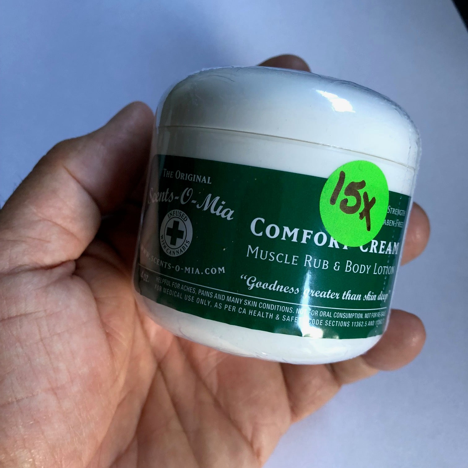 Luxurious 15X Strength Cannabis Comfort Cream – Back40HQ